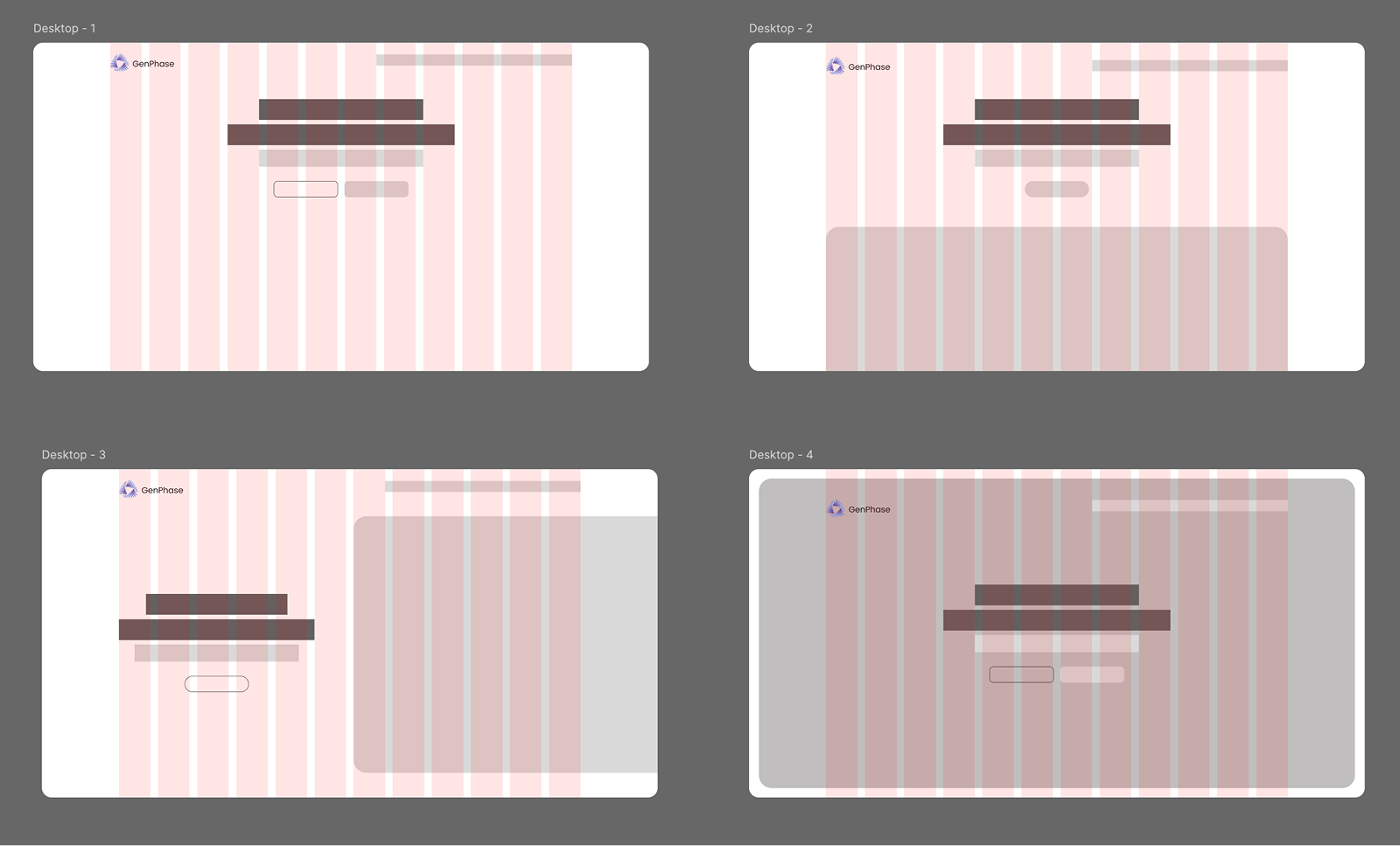 Low-fidelity wireframes